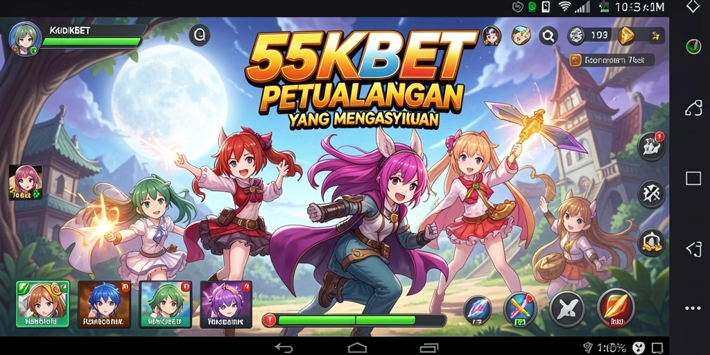Tampilan gameplay yang dinamis dan seru dalam 55KBET.