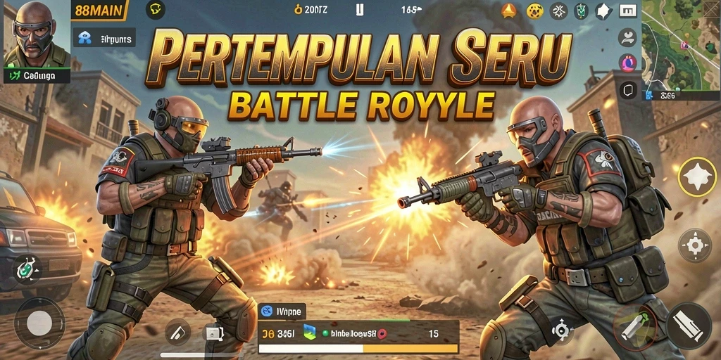 Tampilan gameplay yang mendebarkan dalam <strong>88MAIN</strong> saat bertempur di arena.