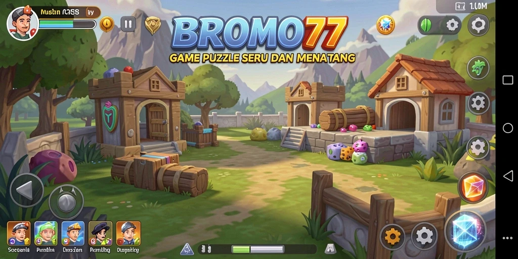 Tampilan gameplay seru BROMO77 saat menyelesaikan puzzle.