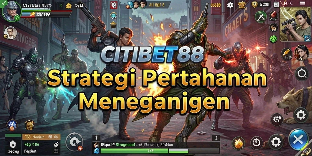 Tampak layar permainan CITIBET88 menampilkan aksi Tower Defense yang mendebarkan.