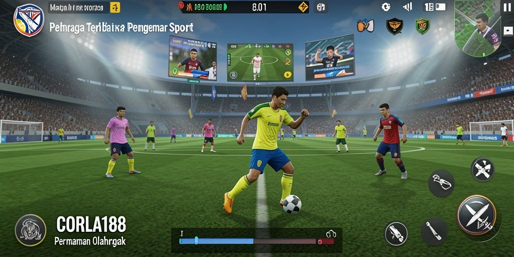Tampilan gameplay CORLA188 yang mengesankan dalam suasana olahraga.
