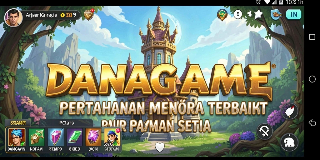 Tampilan gameplay yang menarik dari DANAGAME dalam Tower Defense.