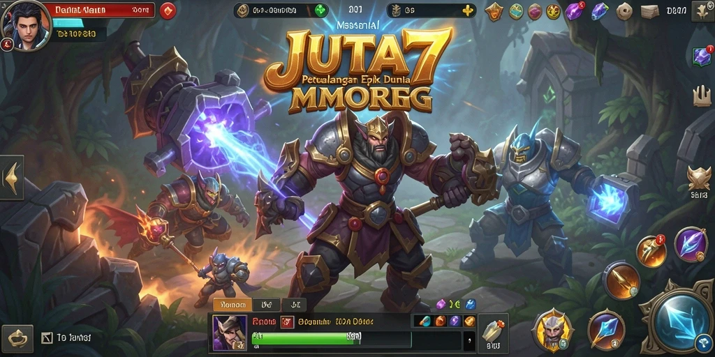 Tampilan gameplay JUTA7 yang menakjubkan dan penuh aksi.