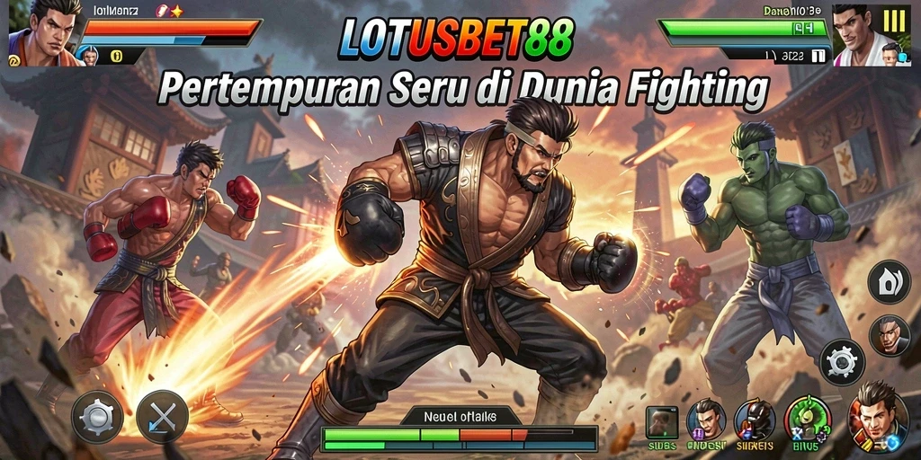 Tampilan aksi seru dalam gameplay LOTUSBET88 dengan pertarungan menarik.