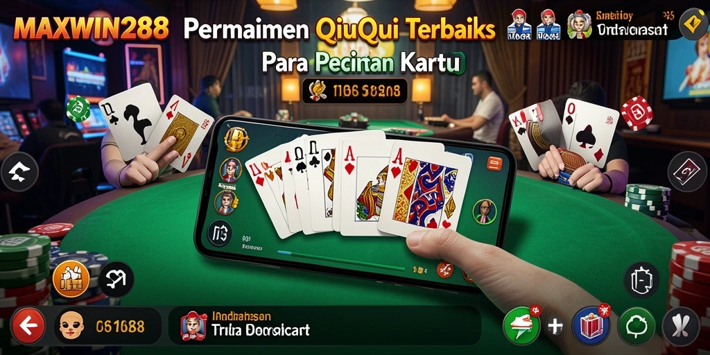 Screenshot menunjukkan pertempuran seru dalam permainan QiuQiu.