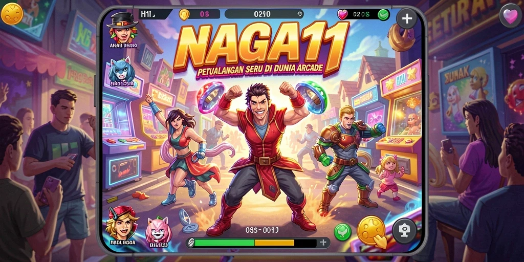 Screenshot utama NAGA11 menampilkan aksi gameplay yang menarik dan penuh tantangan.