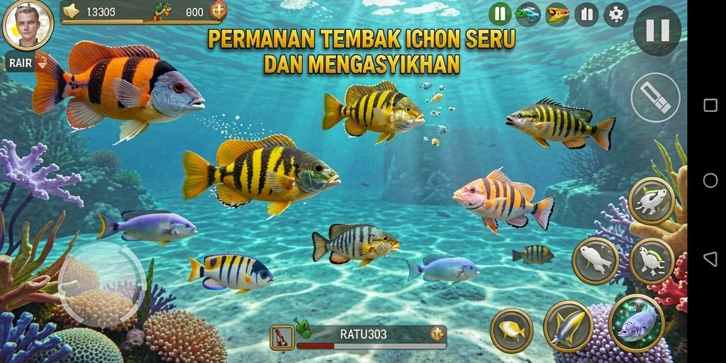 Gameplay menarik dari RATU303 saat menangkap berbagai jenis ikan.