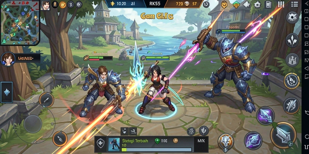 Gameplay mendebarkan dalam pertempuran strategi SLG.