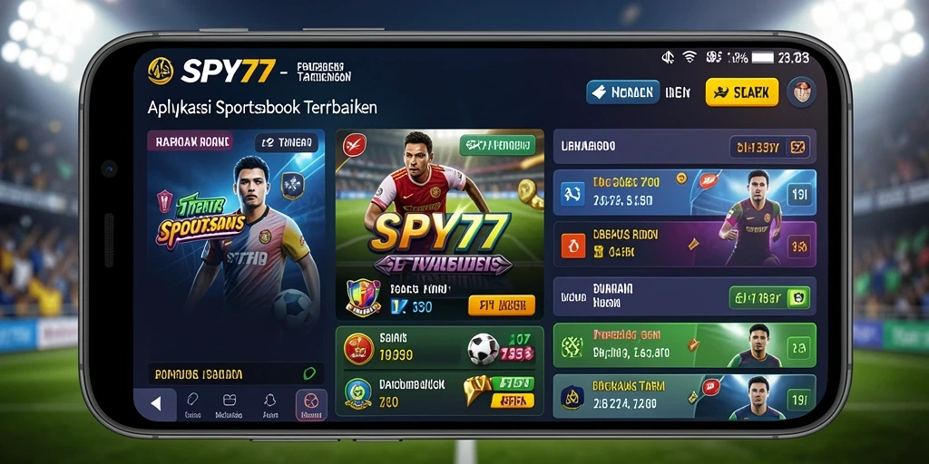 Tampilan menarik dari gameplay Sportsbook SPY77 di smartphone.