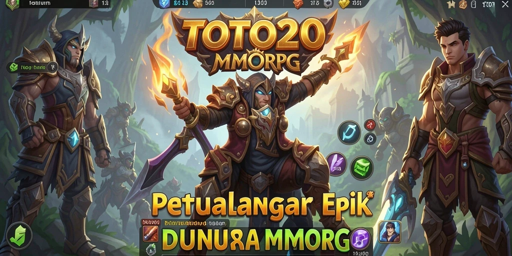 Screenshot utama dari gameplay TOTO20 yang menampilkan aksi seru dalam petualangan MMORPG.