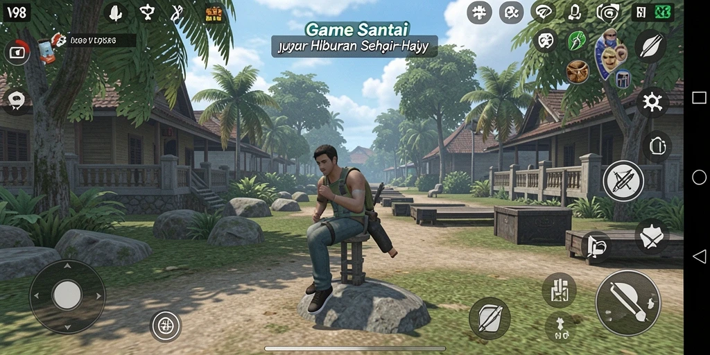 Screenshot gameplay V98 menunjukkan keseruan bermain game Casual.